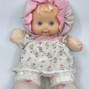 Fisher Price Puffalump KIDS Vintage 1990s PINK Baby Doll Blue Eyes Blonde Hair